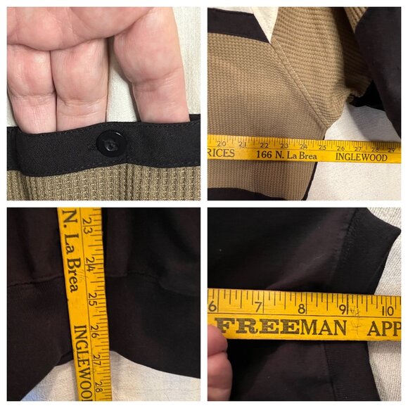 NWT VTG Men's Store Sears L Color block Short Sleeve Polo Zipper Ribbed Texture - Picture 11 of 16